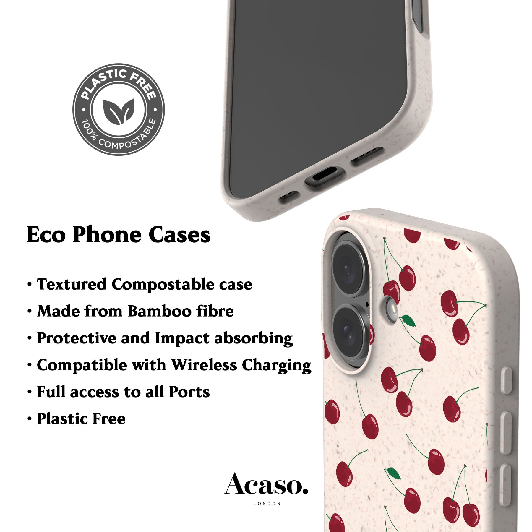 Cherries Eco-Friendly Phone Case