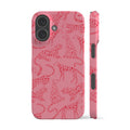 Leopard Hearts Red Phone Case