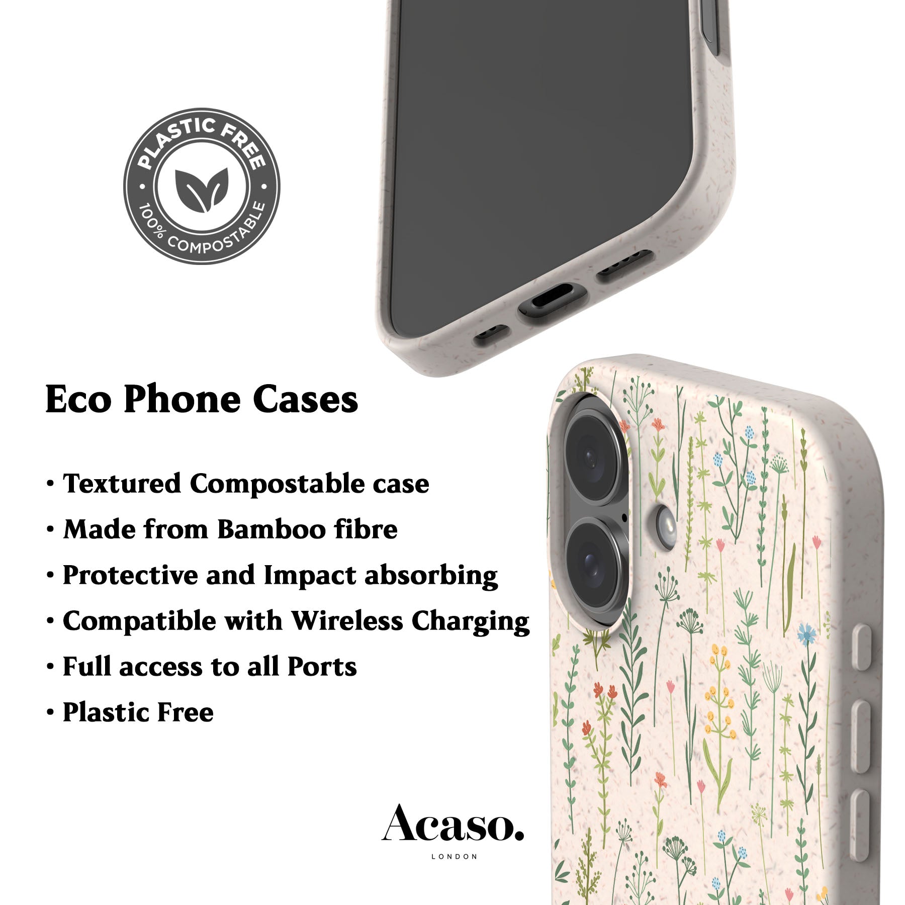 Wild Flowers Eco-Friendly Phone Case