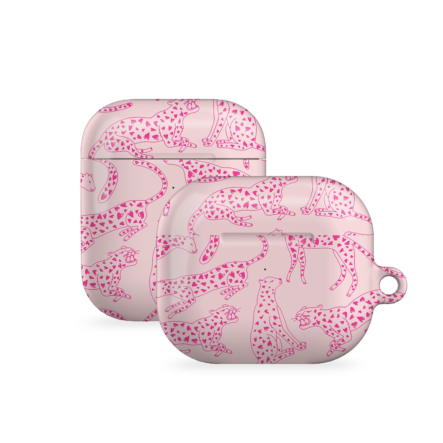 Pink Hearted Leopards Case Cover