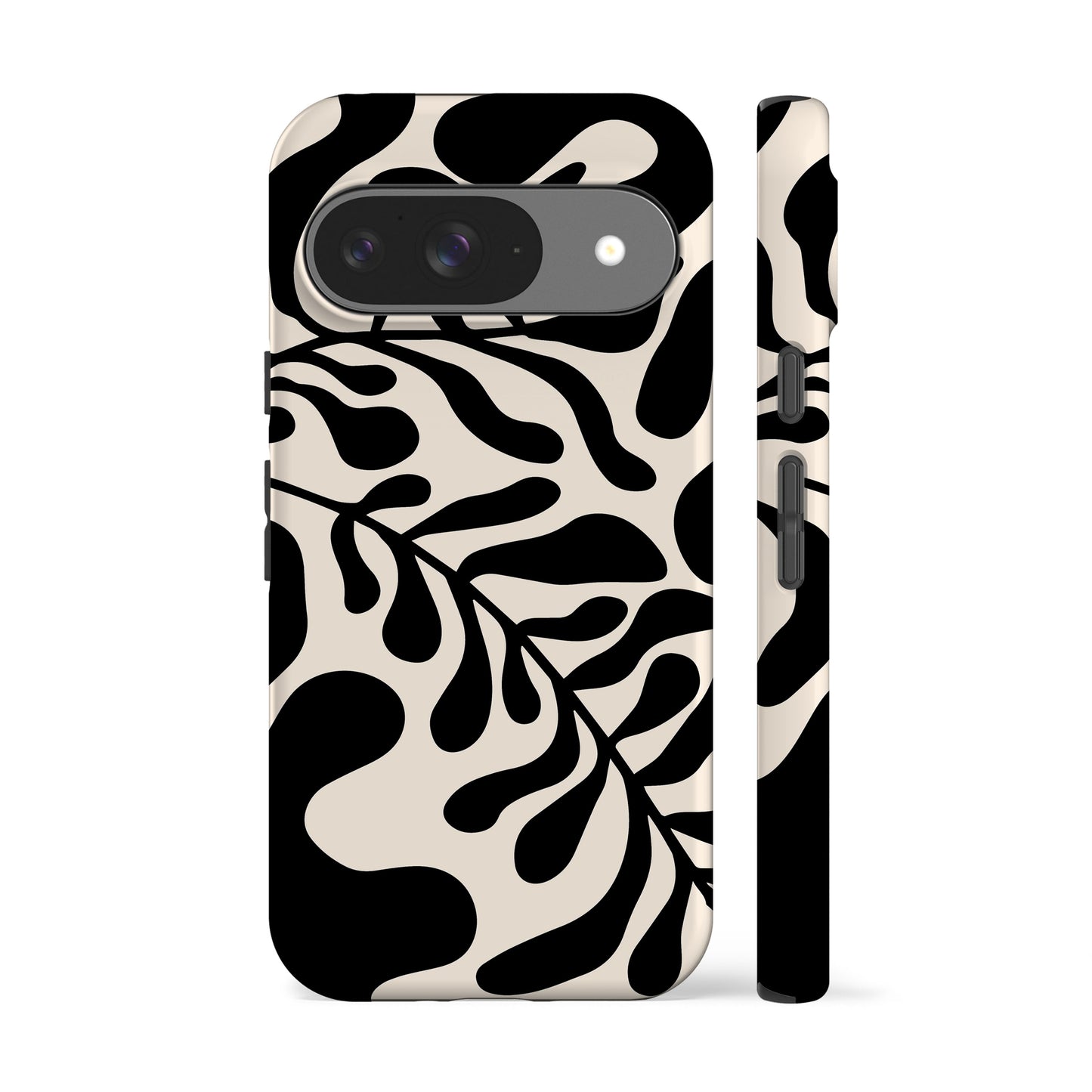 Black Leafy Phone Case
