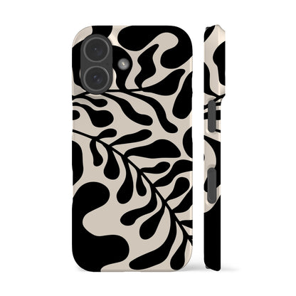 Black Leafy Phone Case
