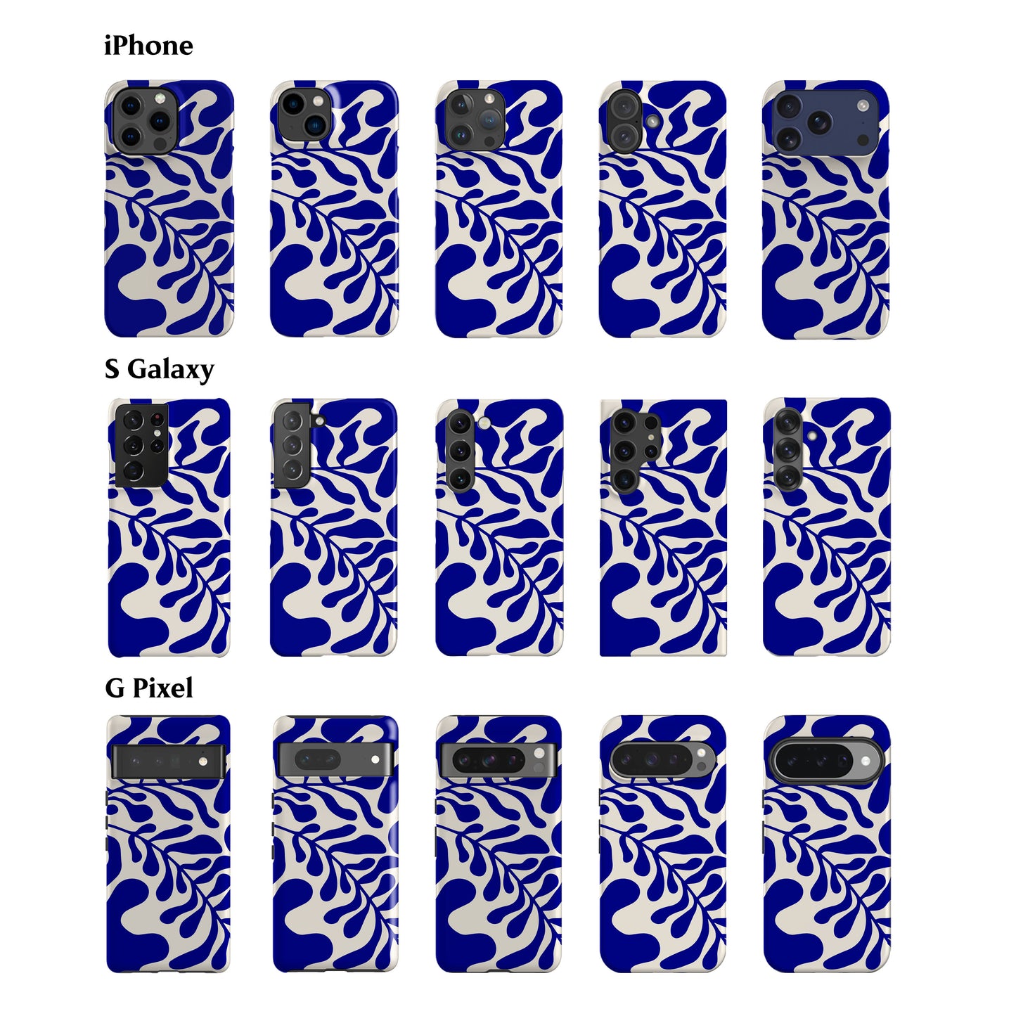 Blue Leafy Phone Case