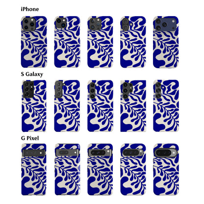 Blue Leafy Phone Case