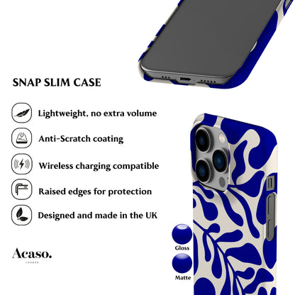 Blue Leafy Phone Case