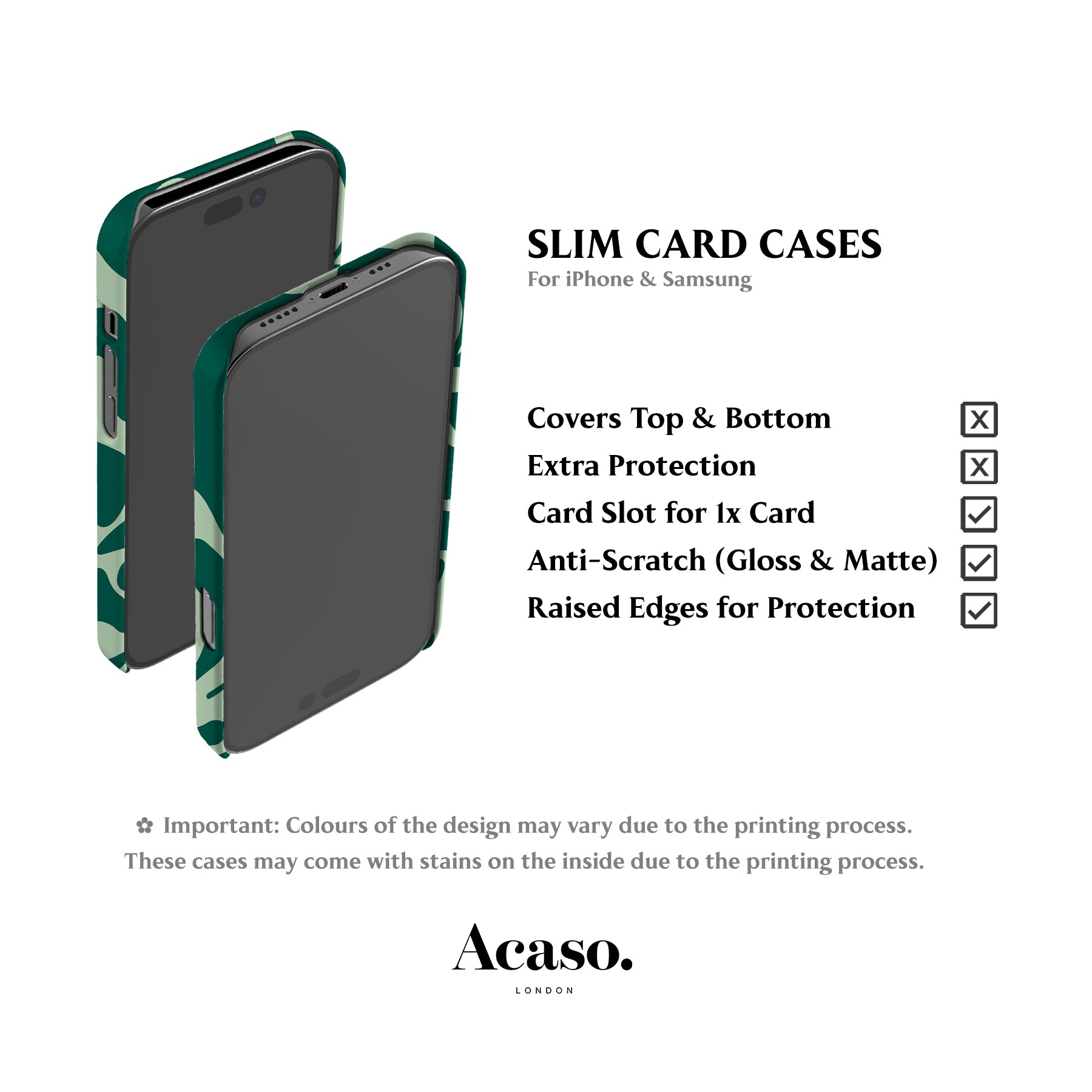 Green Leafy Card Case