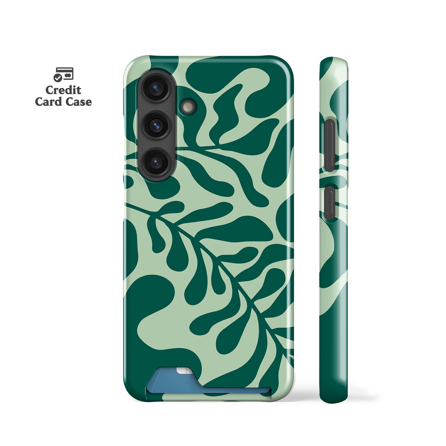 Green Leafy Slim Card Case