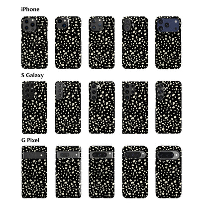 Dalmatian Spots Black Phone Case