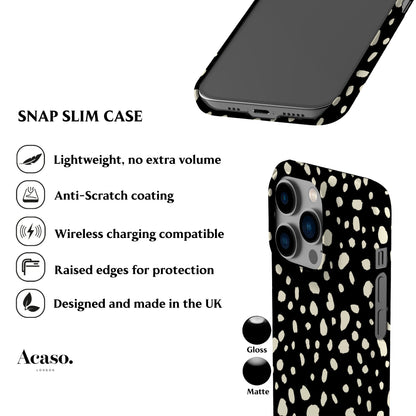 Dalmatian Spots Black Phone Case