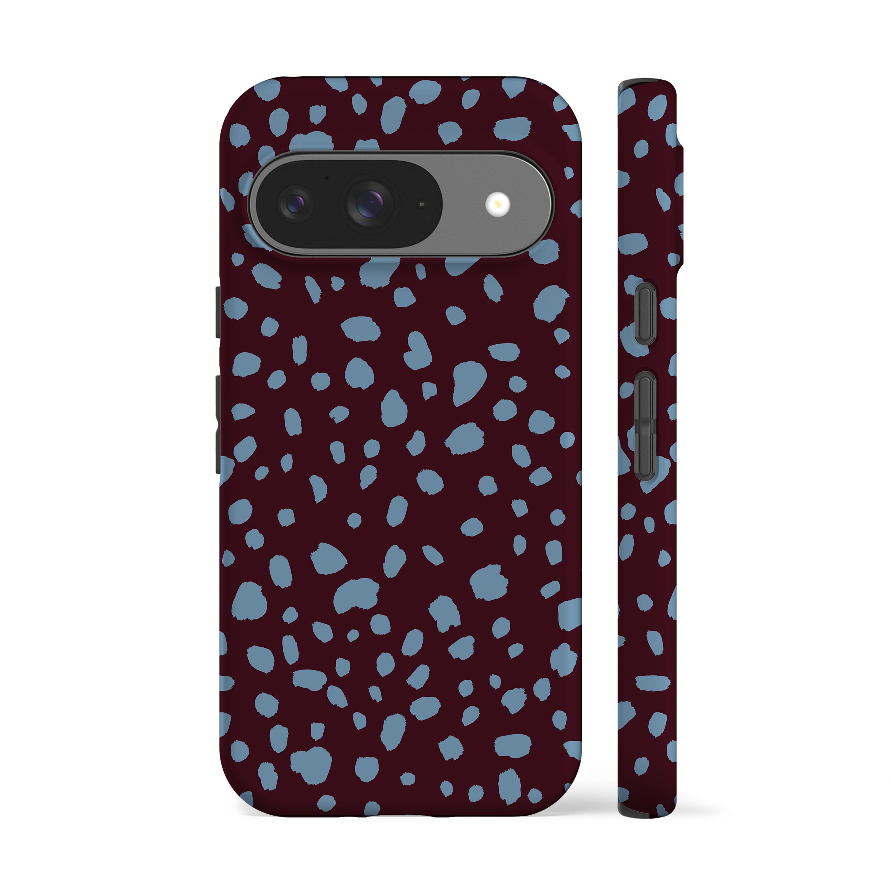 Dalmatian Spots Blue Maroon Phone Case