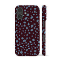 Dalmatian Spots Blue Maroon Phone Case