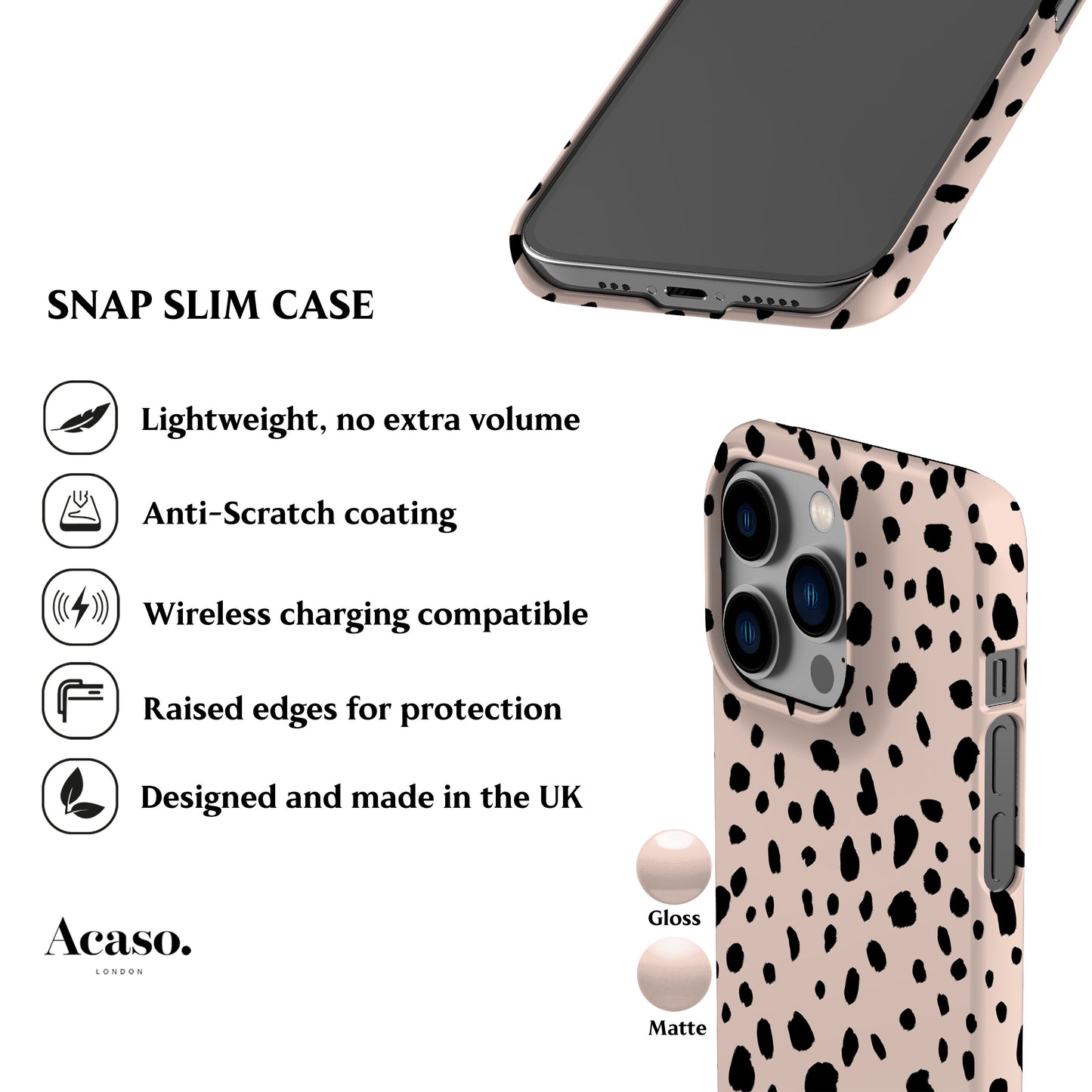 Dalmatian Spots Blush Phone Case