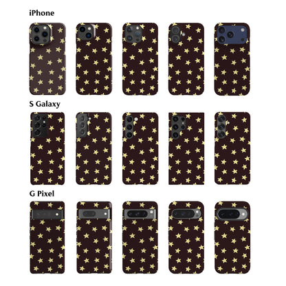 Dark Brown Mini Stars Phone Case