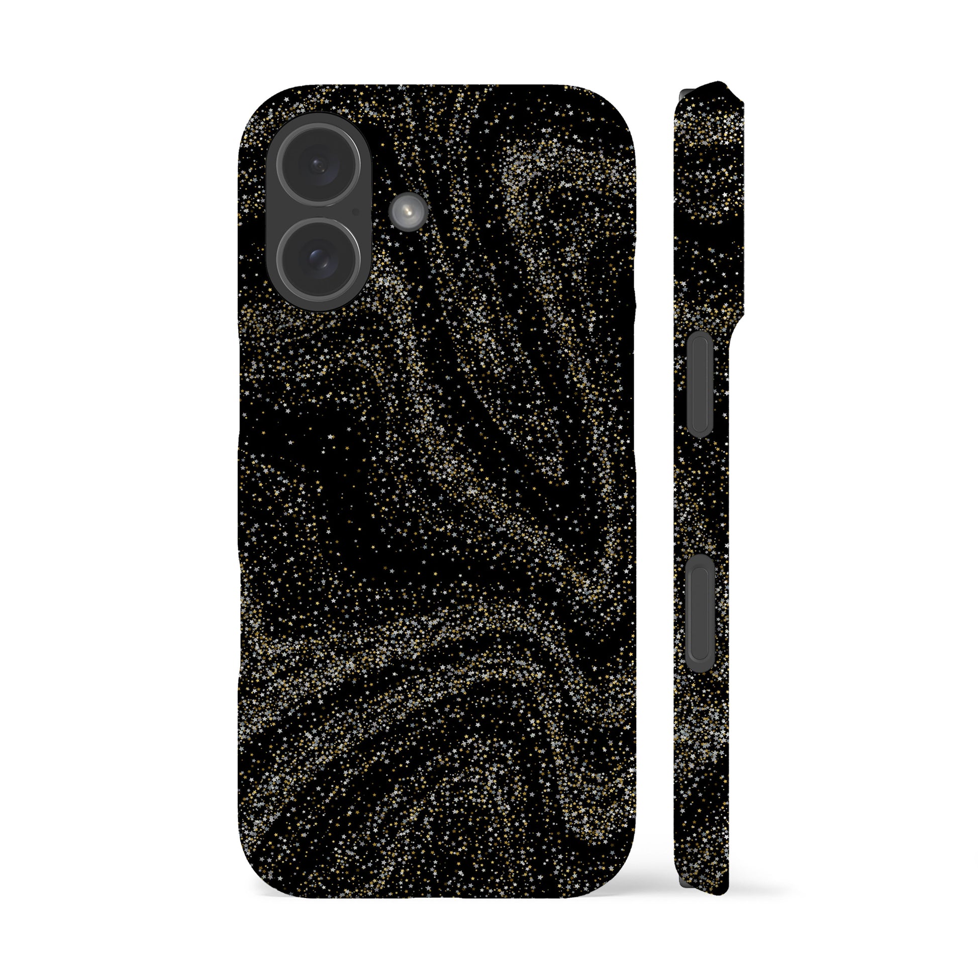 Black Glitter Stars Phone Case – Acaso London Black Glitter Stars Phone Case – Acaso London
