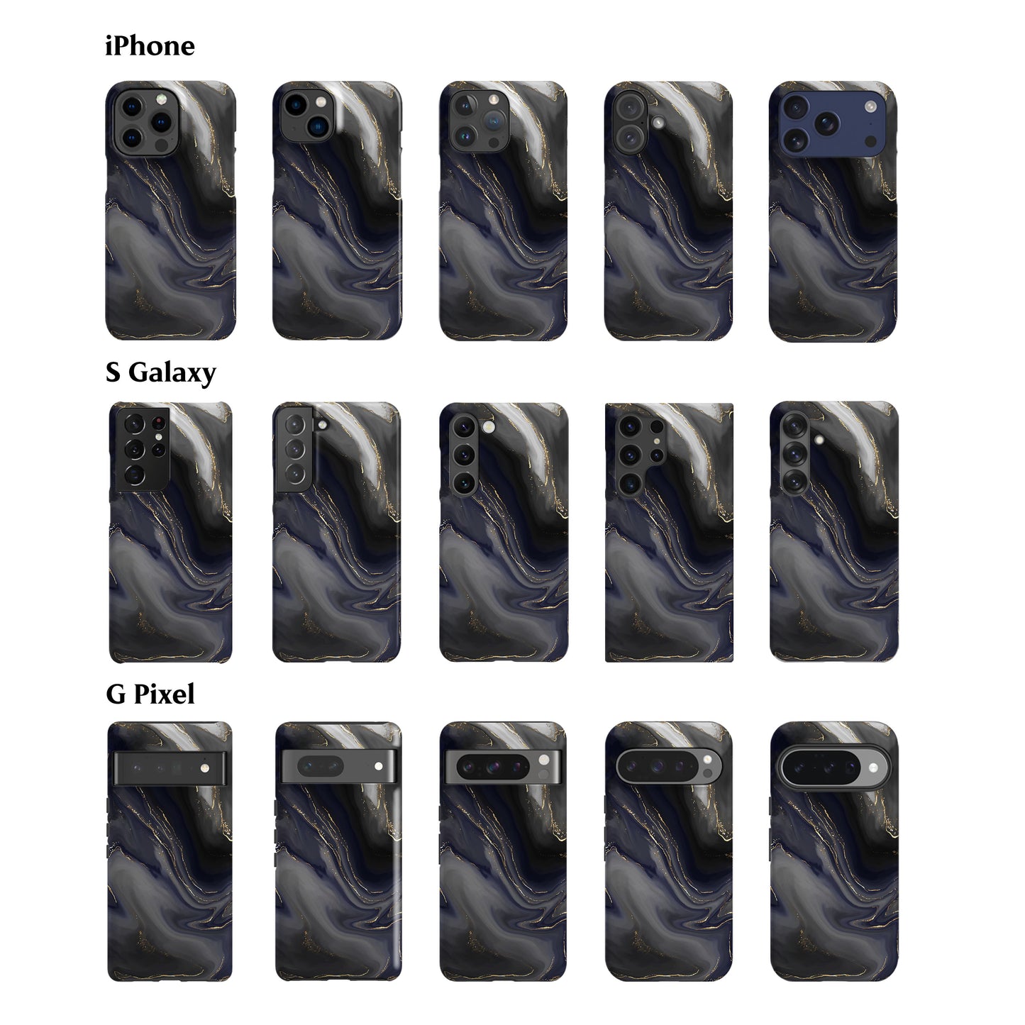 Dark Marble Phone Case