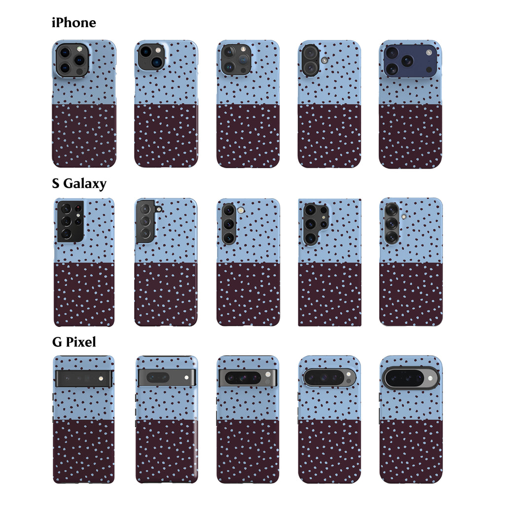 Dark Plum Mini Polka Dots Phone Case