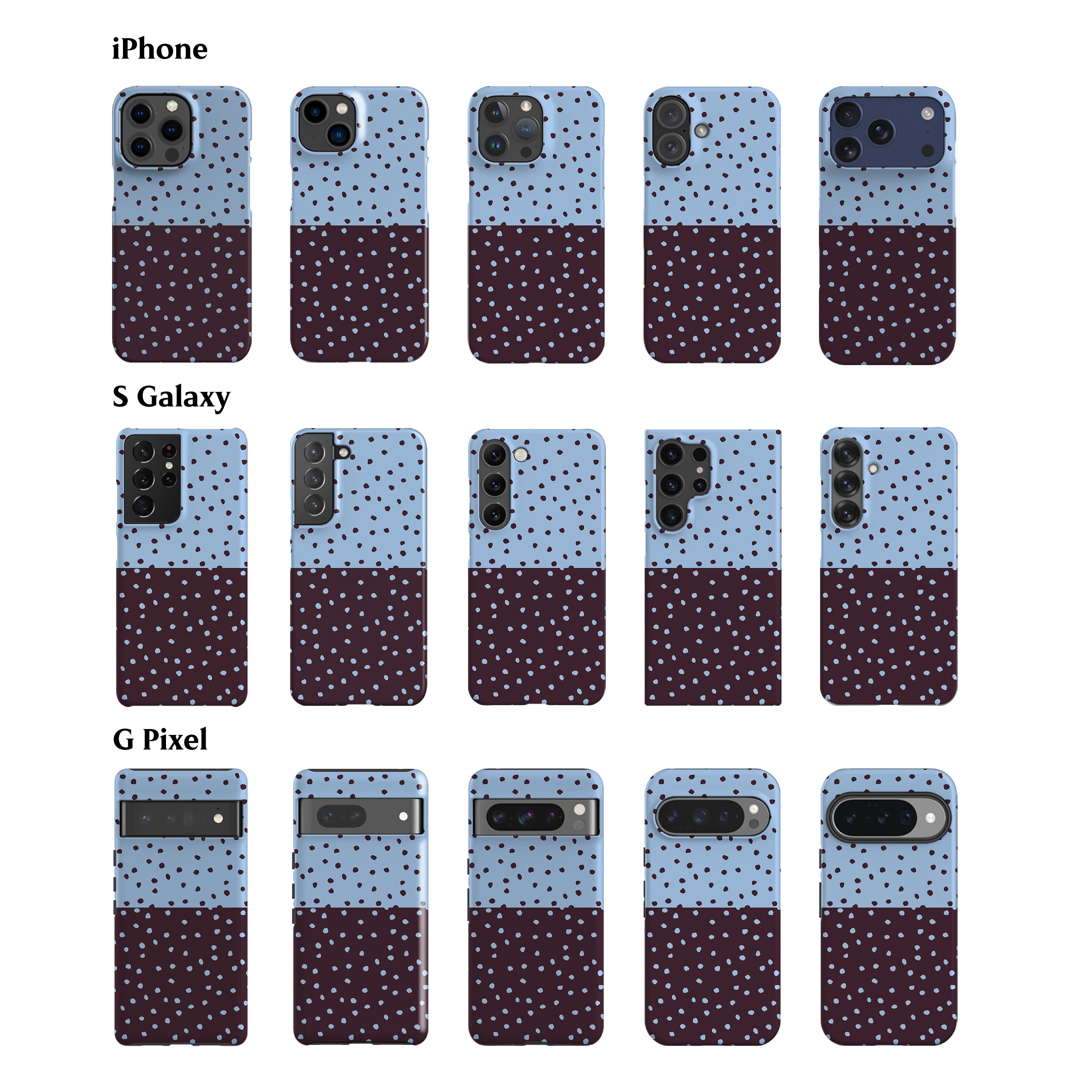 Dark Plum Mini Polka Dots Phone Case