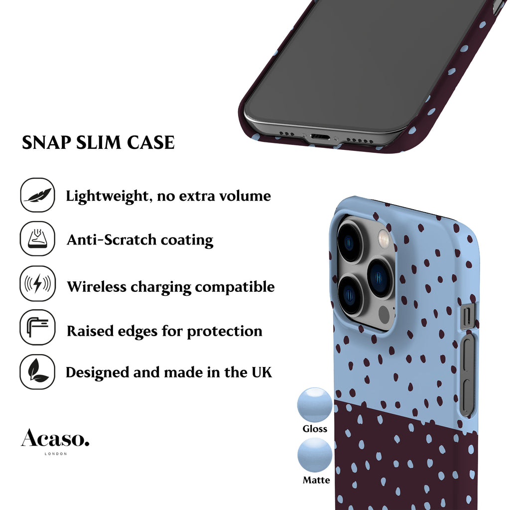 Dark Plum Mini Polka Dots Phone Case