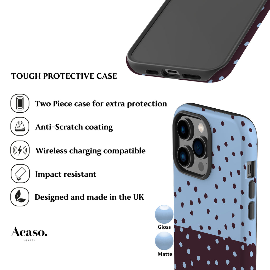 Dark Plum Mini Polka Dots Phone Case
