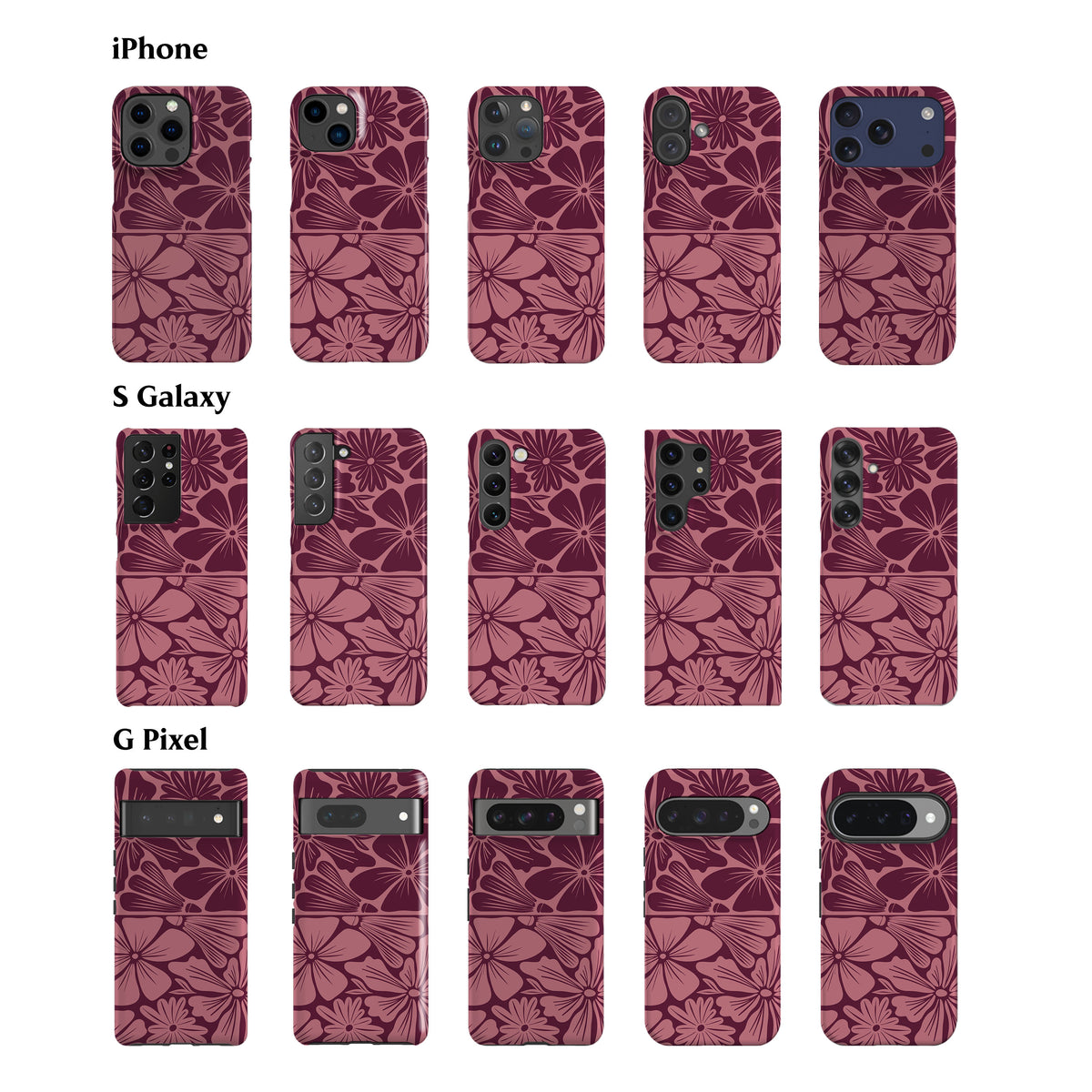 Dark Rose Flowers Phone Case