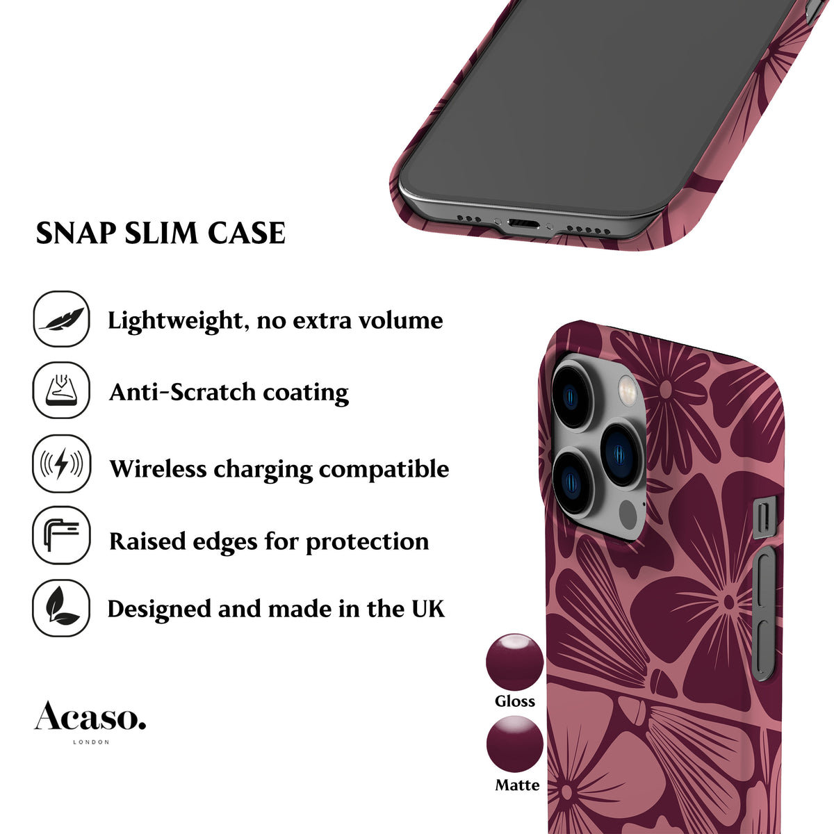 Dark Rose Flowers Phone Case