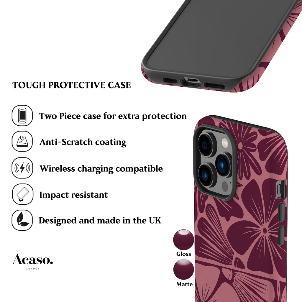 Dark Rose Flowers Phone Case