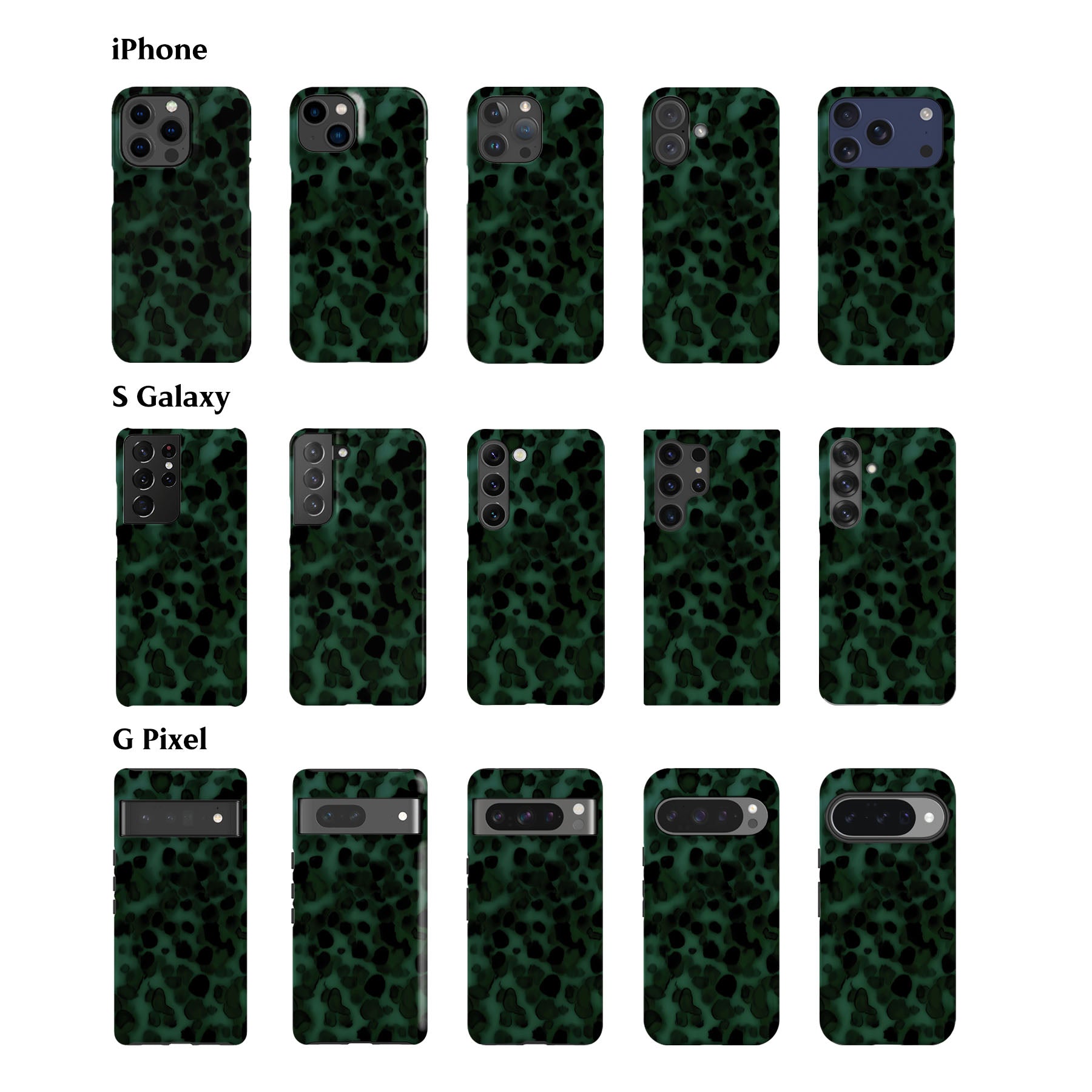 Dark Green Tortoise Phone Case