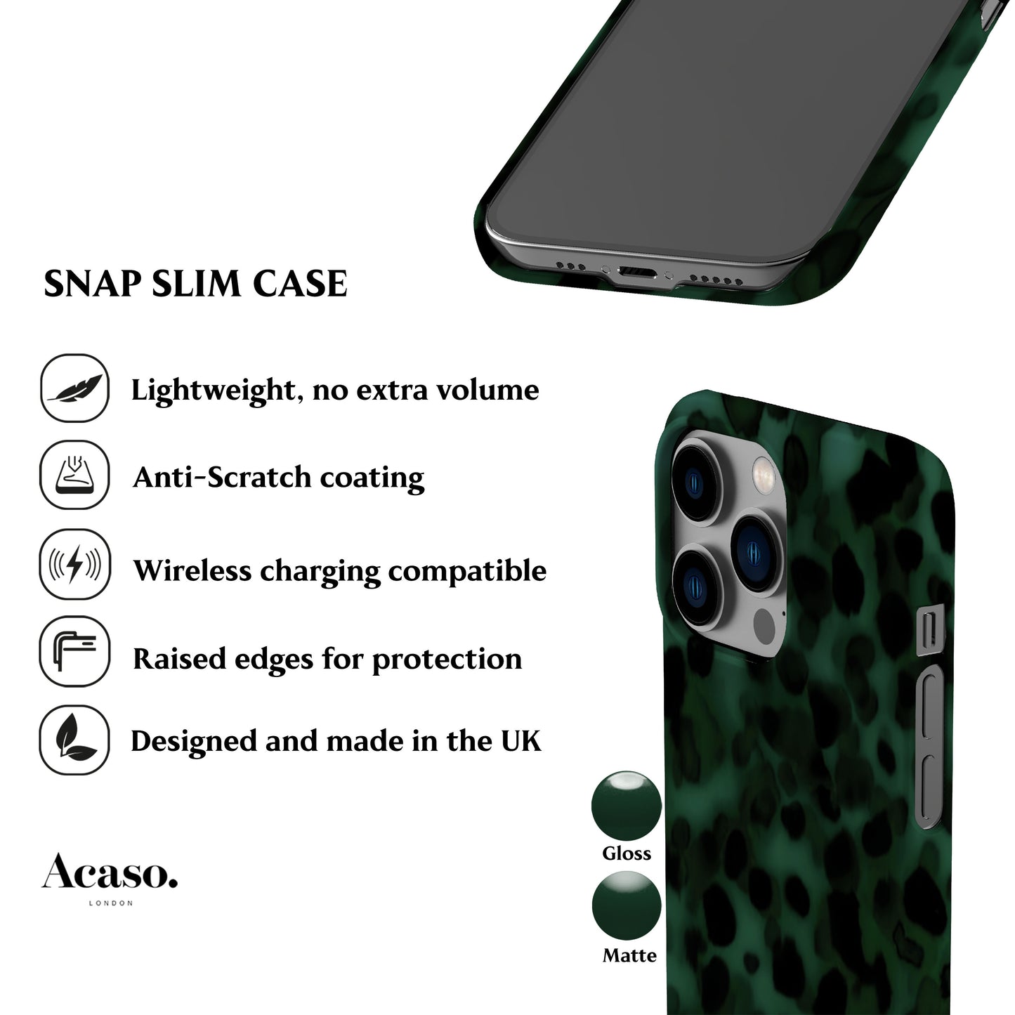 Dark Green Tortoise Phone Case