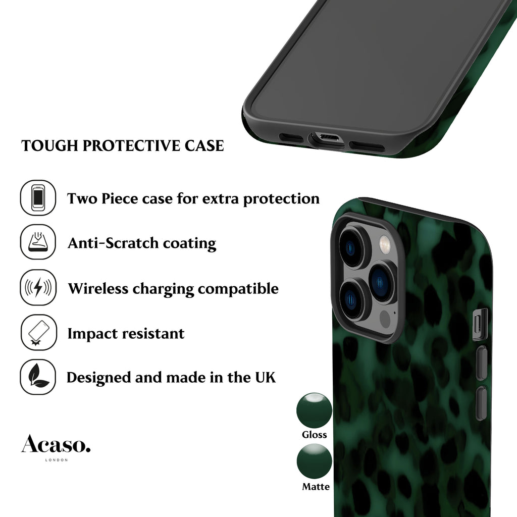 Dark Green Tortoise Phone Case