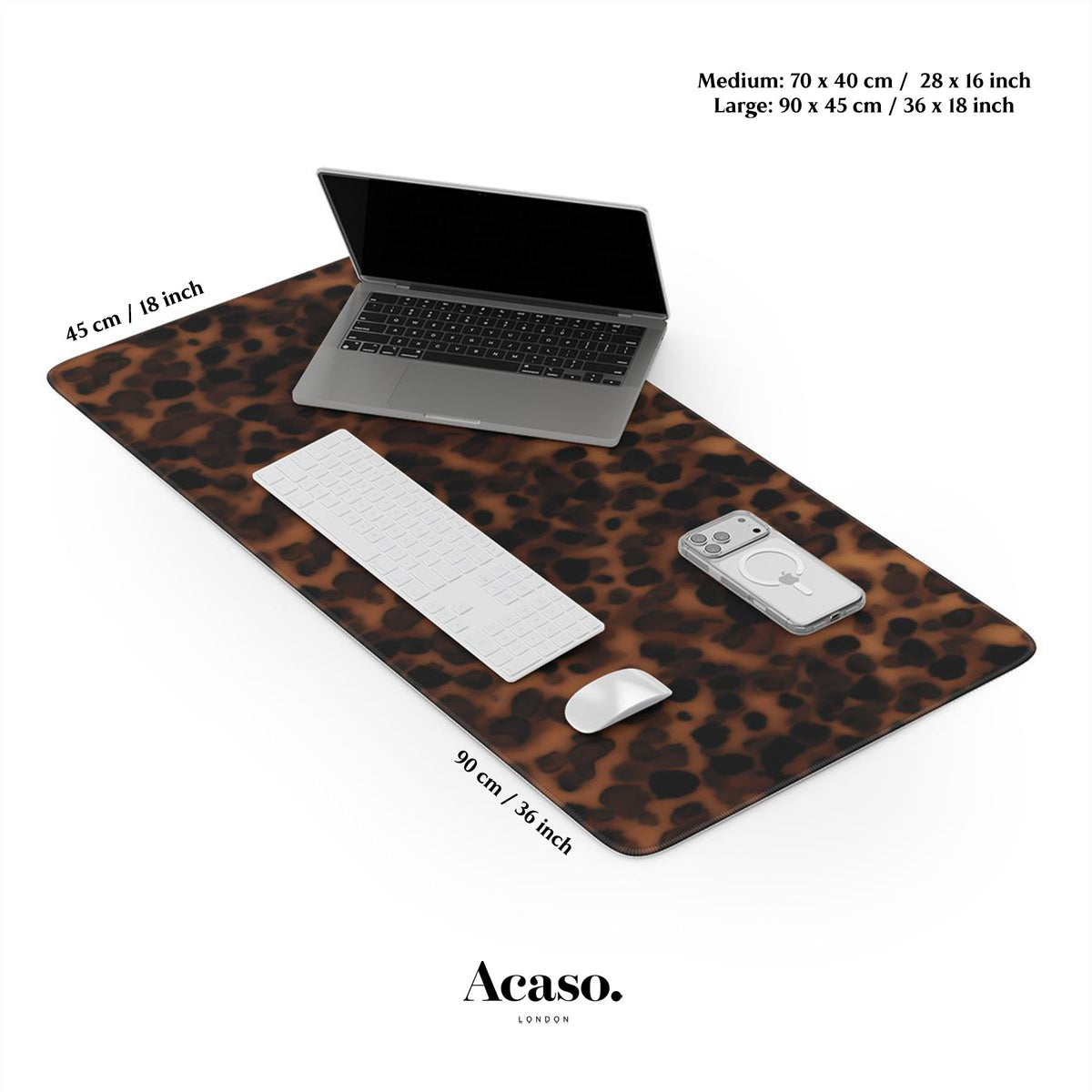 Dark Tortoise Shell Desk Mat