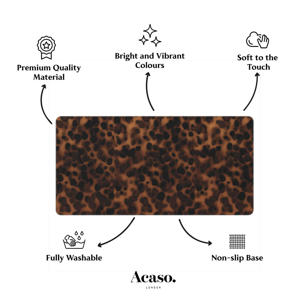 Dark Tortoise Shell Desk Mat