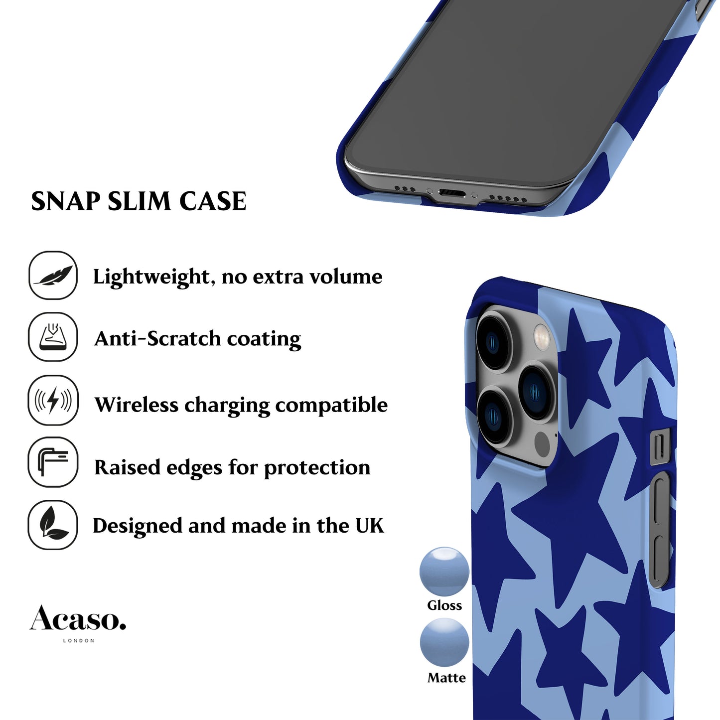 Deep Blue Stars Phone Case