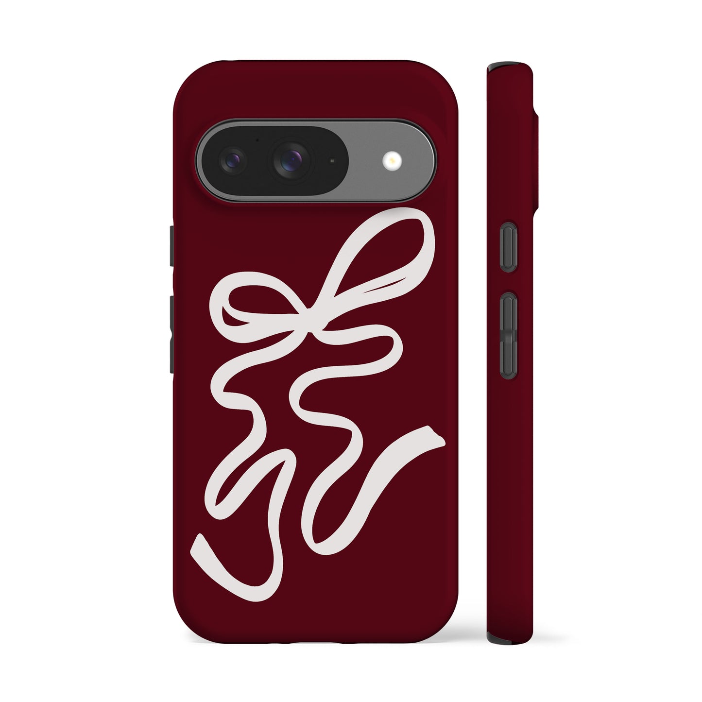 Deep Maroon Ribbon Phone Case
