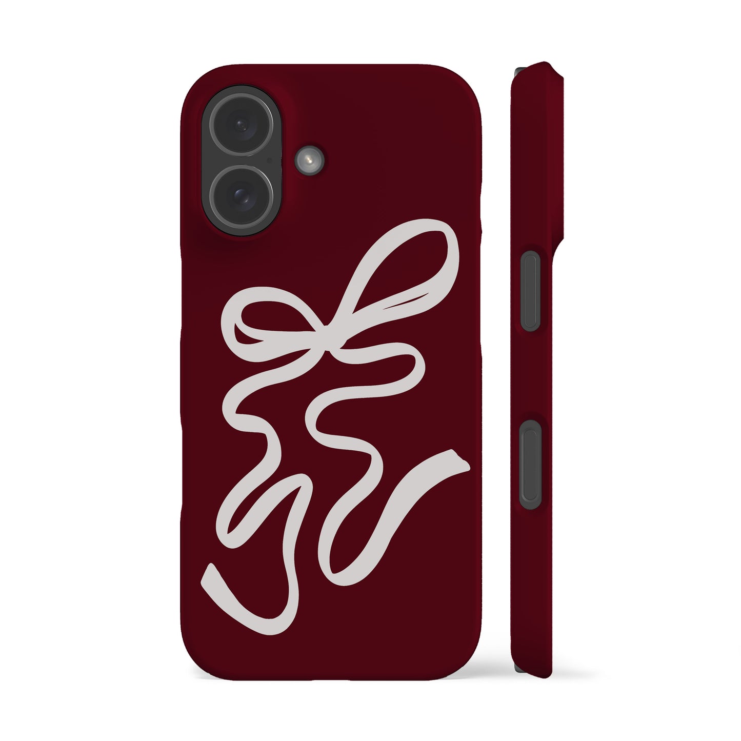 Deep Maroon Ribbon Phone Case