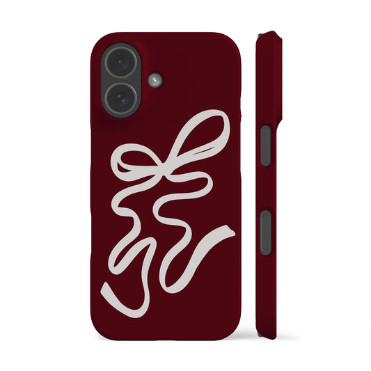 Deep Maroon Ribbon Phone Case