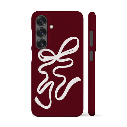 Deep Maroon Ribbon Phone Case
