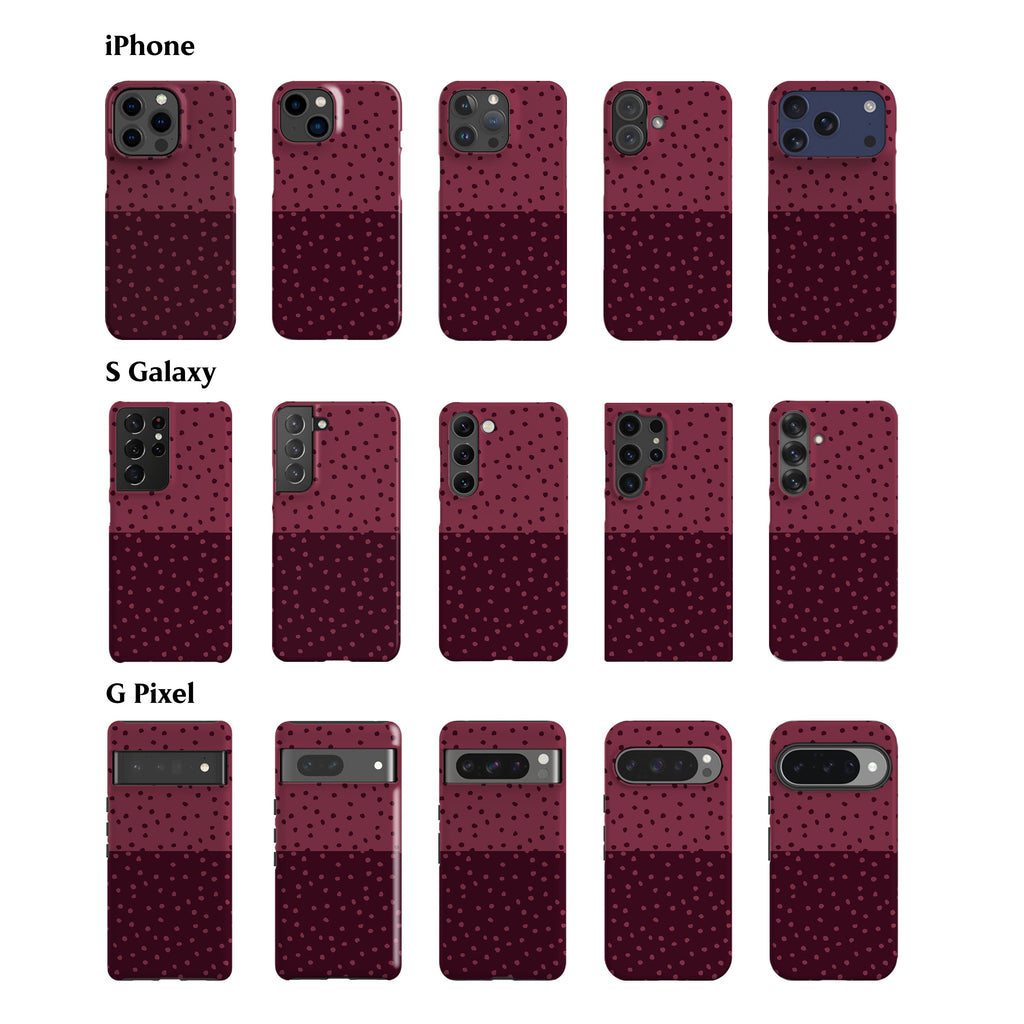 Deep Rose Mini Polka Dots Phone Case