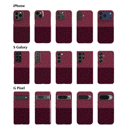 Deep Rose Mini Polka Dots Phone Case