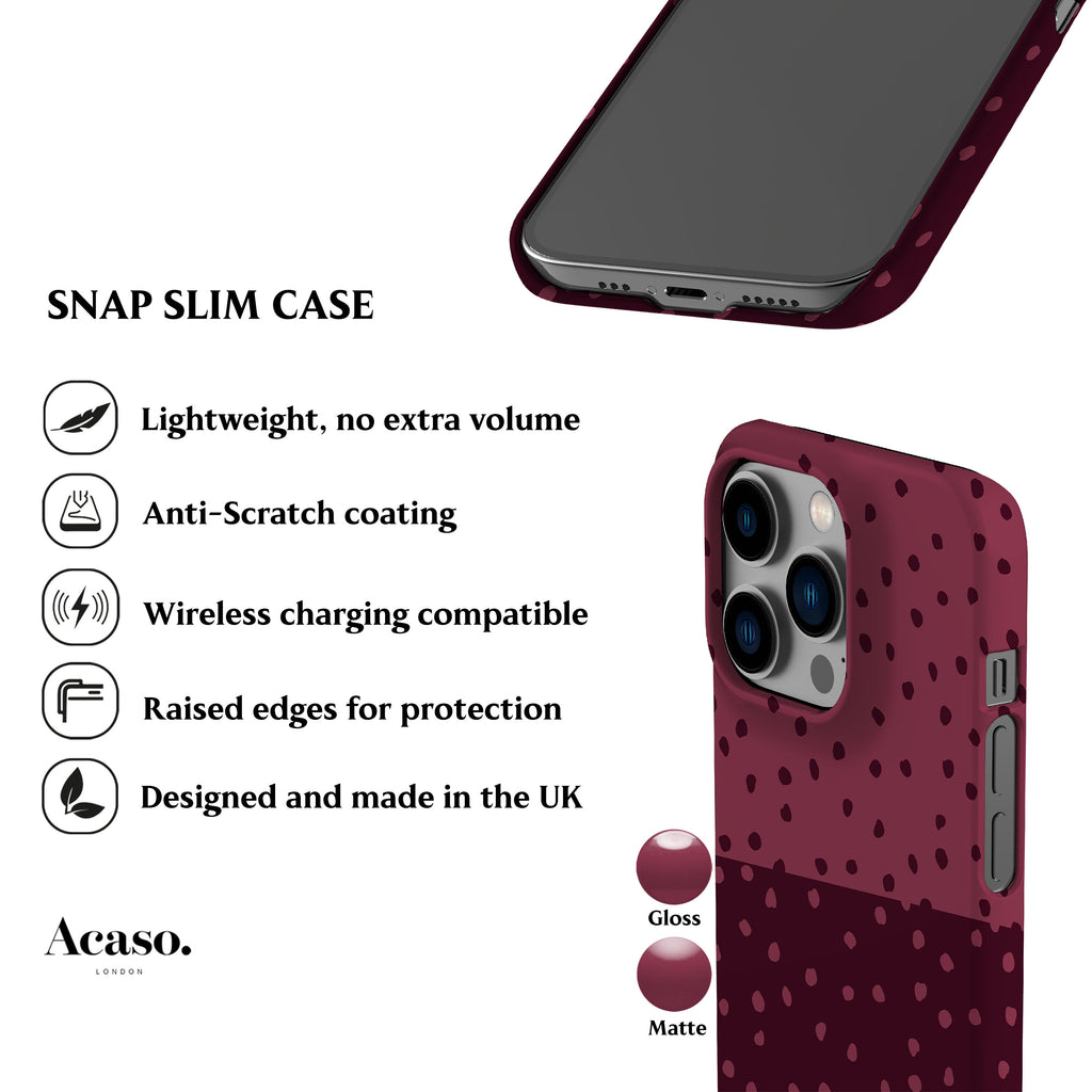 Deep Rose Mini Polka Dots Phone Case