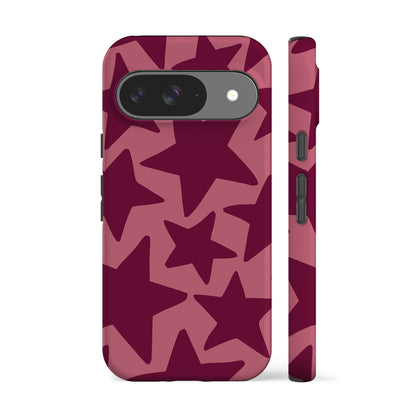Plum Red Stars Phone Case