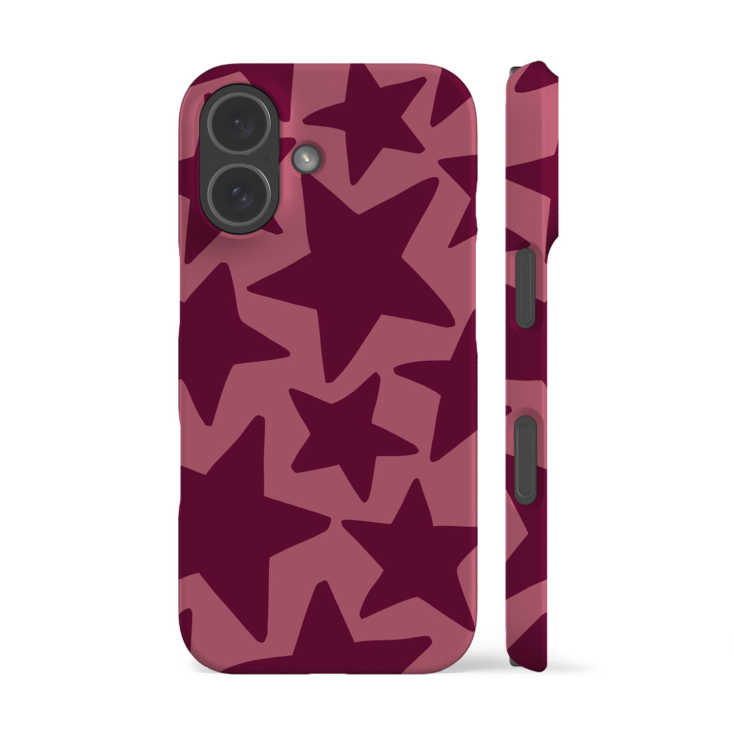 Plum Red Stars Phone Case