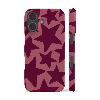 Plum Red Stars Phone Case