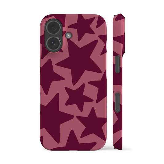 Plum Red Stars Phone Case