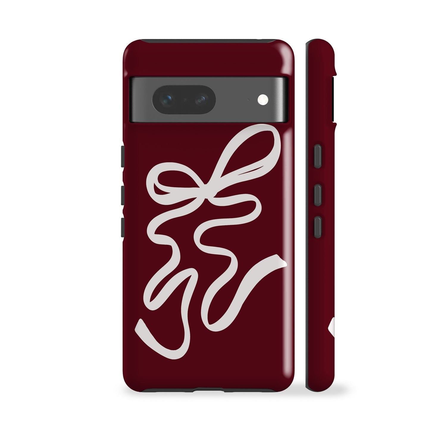 Deep Maroon Ribbon Phone Case