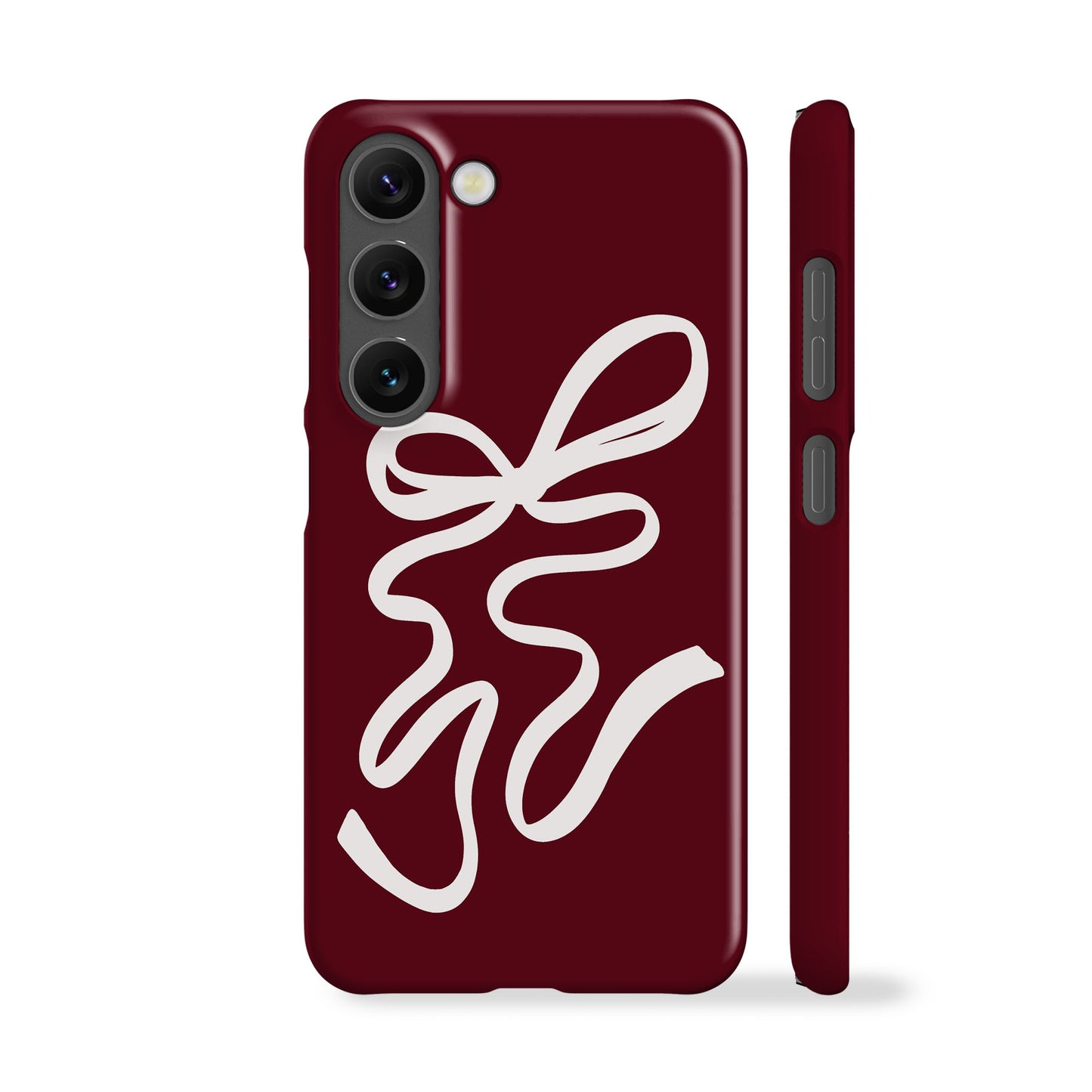 Deep Maroon Ribbon Phone Case