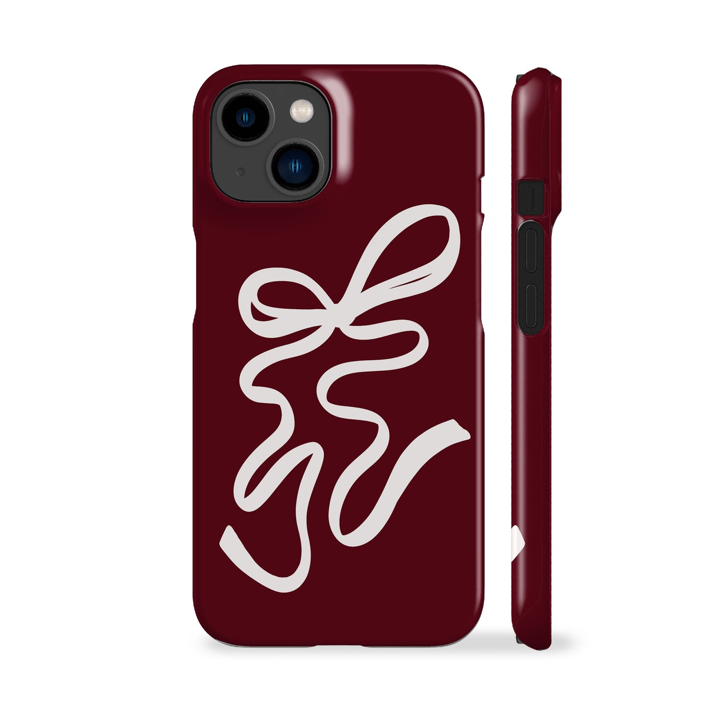 Deep Maroon Ribbon Phone Case