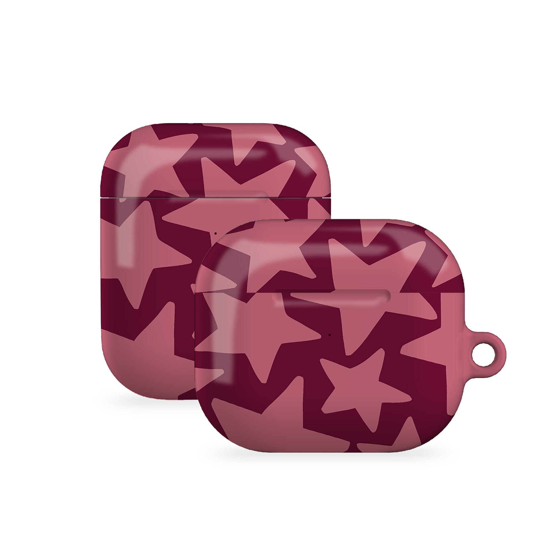 Deep Rose Stars AirPods Case Cover