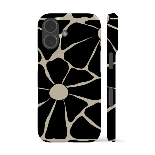 Disco Flowers Black Phone Case