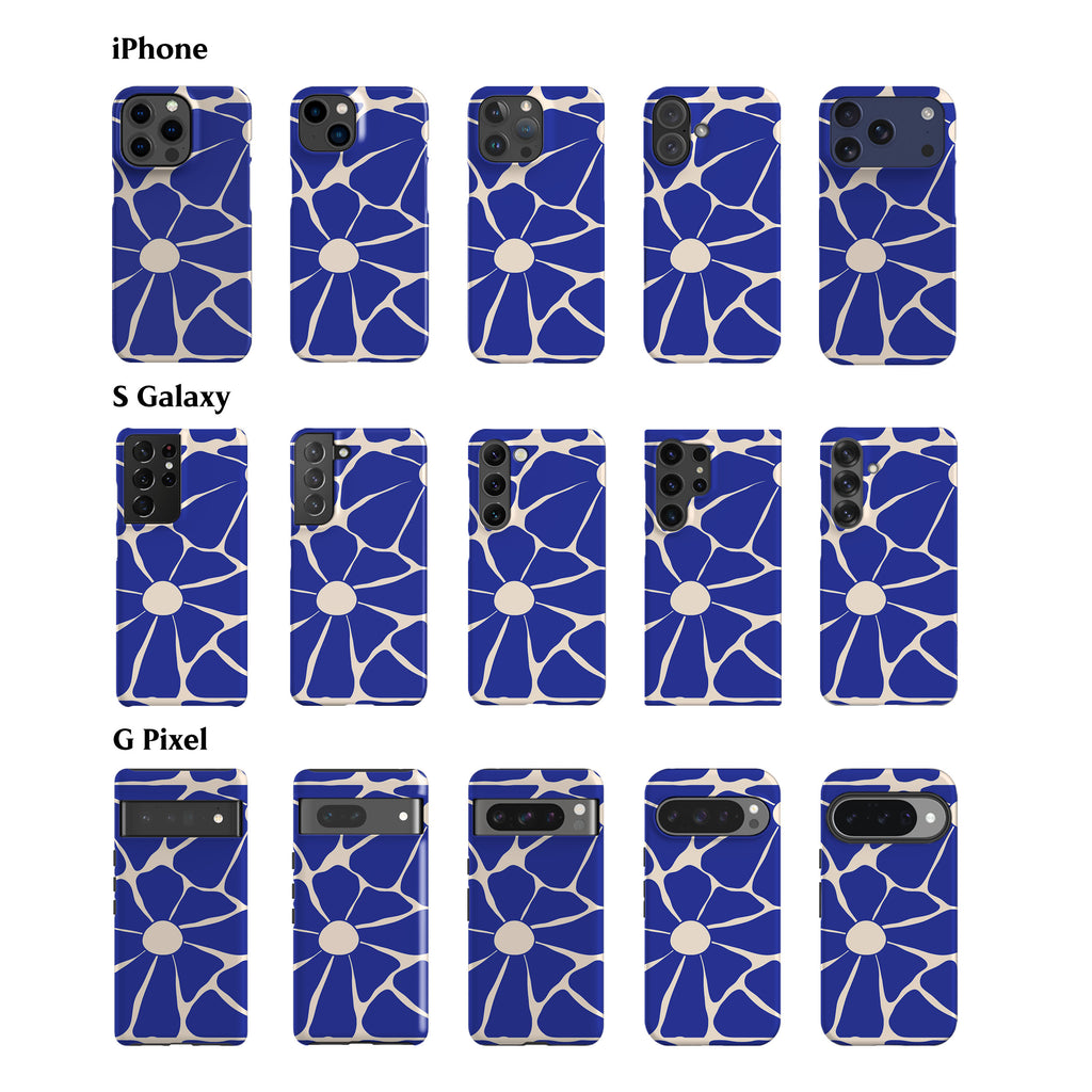 Disco Flowers Blue Phone Case