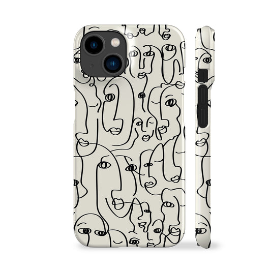 Abstract Doodle Faces Phone Case